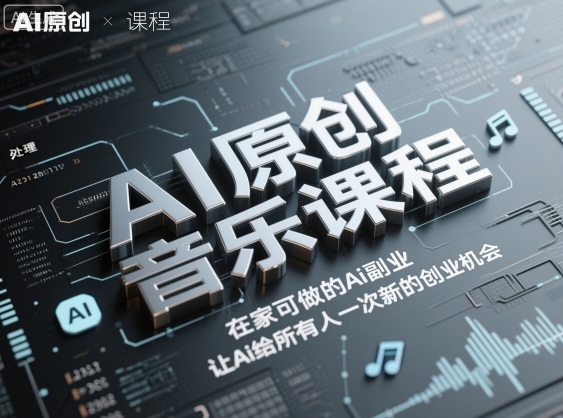 AI原创音乐课程，在家可做的Ai副业，让Ai给所有人一次新的创业机会-靠谱项目库