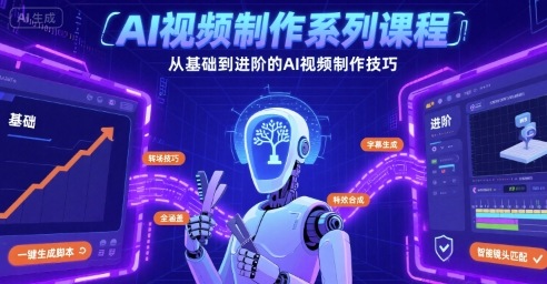 AI视频制作系列课程，从基础到进阶的AI视频制作技巧全涵盖-靠谱项目库