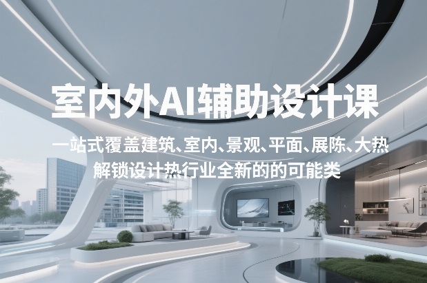 室内外AI设计课，一站式覆盖建筑、室内、景观、平面、展陈五大热门品类，解锁设计行业的全新可能-靠谱项目库