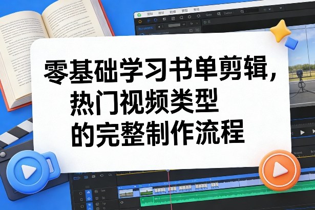 零基础学习书单剪辑，热门视频类型的完整制作流程（更新2026）-靠谱项目库