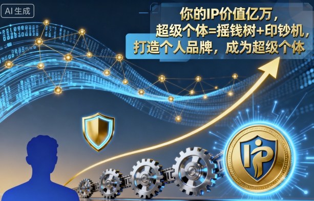 你的IP价值亿万，超级个体=摇钱树+印钞机，打造个人品牌，成为超级个体-靠谱项目库