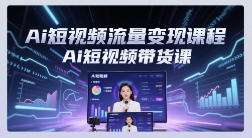 Ai短视频流量变现课程，Ai短视频带货课-靠谱项目库