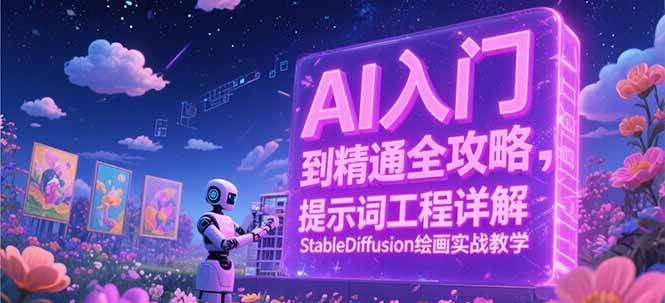 AI入门到精通全攻略，提示词工程详解，StableDiffusion绘画实战教学-靠谱项目库