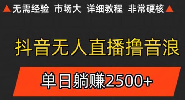 抖音无人直播6.0 简单无脑可矩阵 每天两小时轻松躺赚500+-靠谱项目库