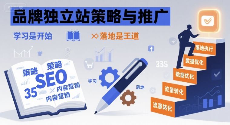 品牌独立站策略与推广，学习是开始，落地是王道-靠谱项目库