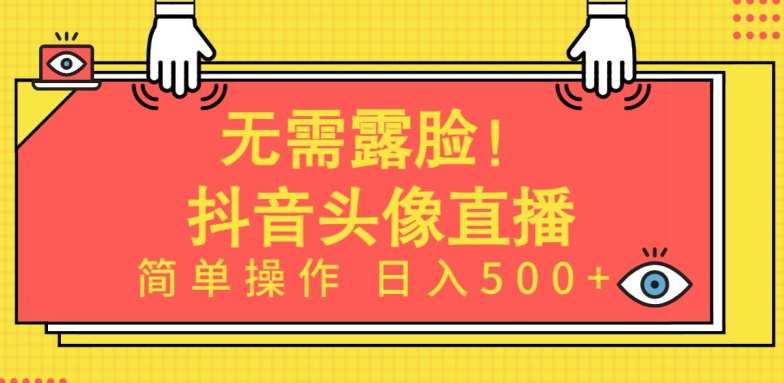 无需露脸，Ai头像直播项目，简单操作日入500+【揭秘】-靠谱项目库