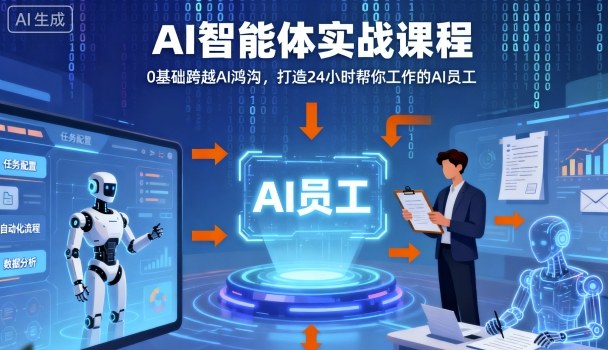 Ai智能体实战课程，0基础跨越Ai鸿沟，打造24小时帮你工作的Ai员工，打破常规，以实战定义Ai-靠谱项目库