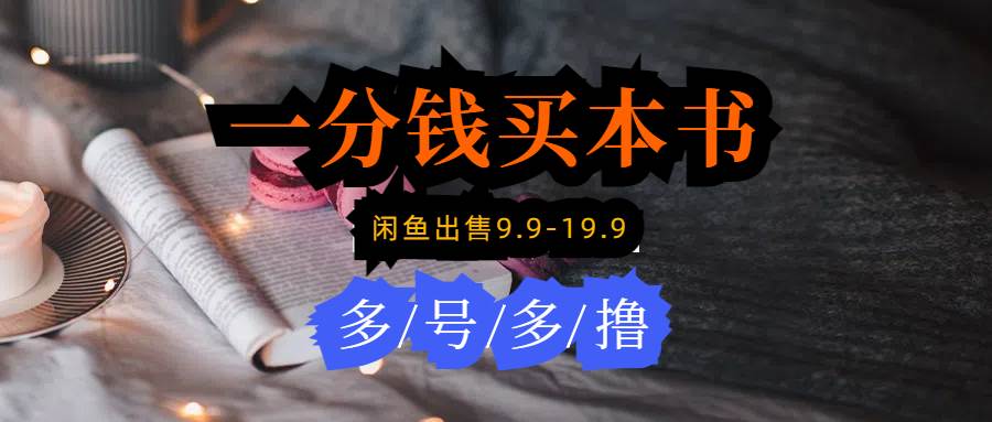 （9695期）每天花1分钱买一本书，闲鱼出售9.9-19.9不等，多账号多撸 新手小白均可操作-靠谱项目库