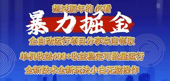 （13675期）2025暴力掘金项目，想过肥年必看！-靠谱项目库