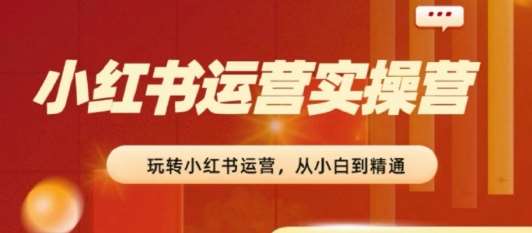2024小红书运营实操营，​从入门到精通，完成从0~1~100-靠谱项目库