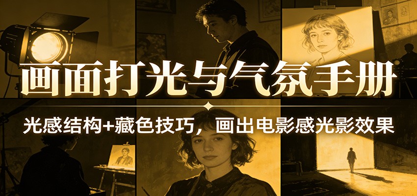 画面打光与气氛手册：光感结构+藏色技巧，画出电影感光影效果-靠谱项目库