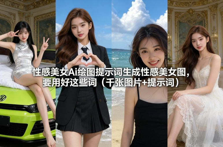 性感美女Ai绘图提示词生成性感美女图，要用好这些词（千张图片+提示词）-靠谱项目库