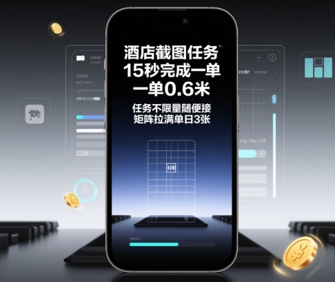 酒店截图任务，15秒完成一单，一单0.6米，任务不限量随便接，矩阵拉满单日3张【揭秘】-靠谱项目库