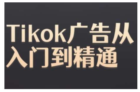 Tiktok Ads实操教程，Tiktok广告从入门到精通-靠谱项目库