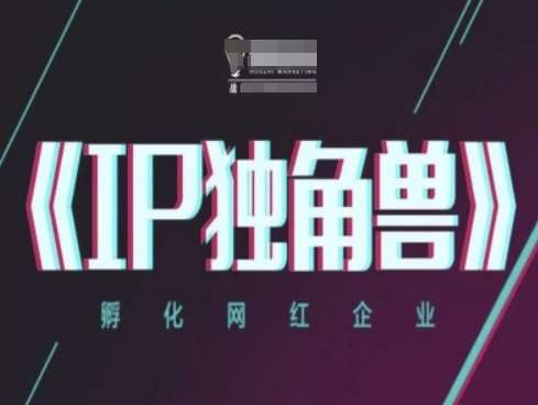 IP独角兽，孵化网红企业，ip教程-靠谱项目库
