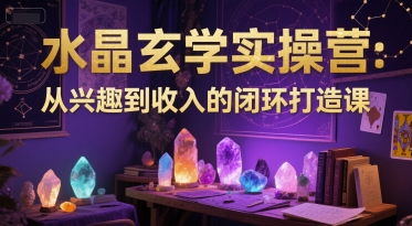 水晶玄学实操营：从兴趣到收入的闭环打造课-靠谱项目库
