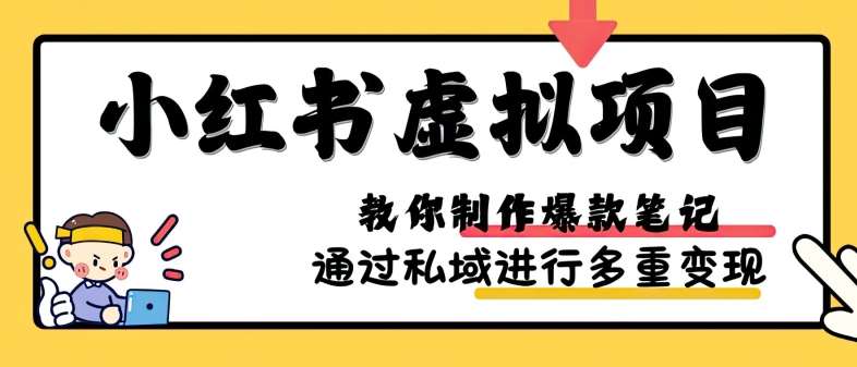 小红书虚拟项目实战，爆款笔记制作，矩阵放大玩法分享-靠谱项目库