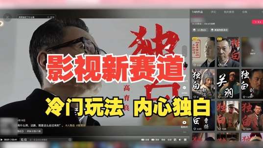 最新影视解说玩法，人物独白，30天涨粉24万+，全流程拆解【揭秘】-靠谱项目库