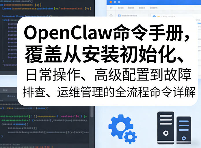 OpenClaw命令手册，覆盖从安装初始化、日常操作、高级配置到故障排查、运维管理的全流程命令详解-靠谱项目库