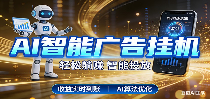 智能广告挂机新时代，利用碎片化时间实现稳定被动收益，AI帮你持续盈利-靠谱项目库