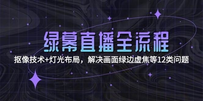 绿幕直播全流程：抠像技术+灯光布局，解决画面绿边虚焦等12类问题-靠谱项目库