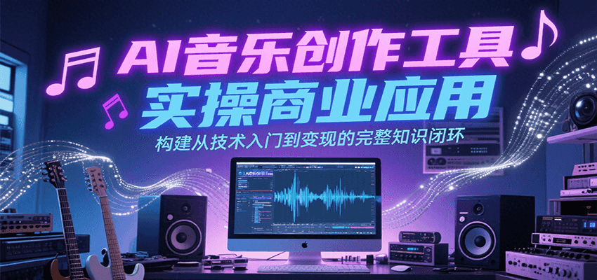 AI音乐创作工具实操商业应用，构建从技术入门到变现的完整知识闭环-靠谱项目库