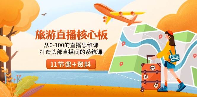 旅游-直播核心板，从0-100的直播思维课，打造头部直播间的系统课-靠谱项目库