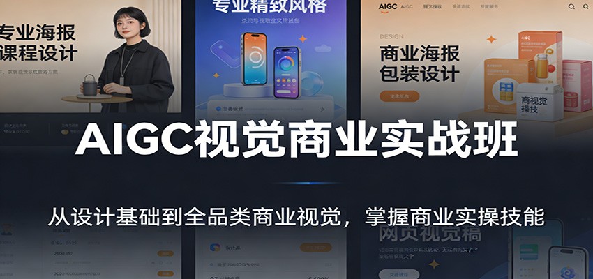 AIGC视觉商业实战班：从设计基础到全品类商业视觉，掌握商业实操技能-靠谱项目库