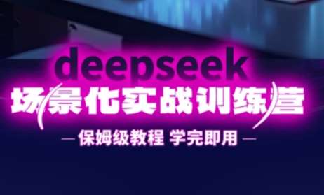 DeepSeek场景化实战训练营，保姆级教程，学完即用，手把手教你用DeepSeek提升效率-靠谱项目库