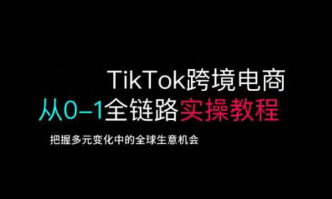 TikTok跨境电商从0-1全链路全方位实操教程，把握多元变化中的全球生意机会-靠谱项目库