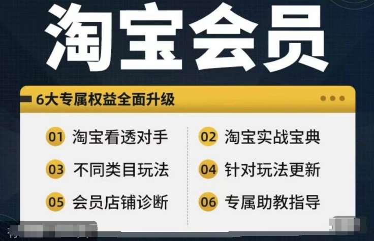 淘宝会员【淘宝所有课程，全面分析对手】，初级到高手全系实战宝典-靠谱项目库