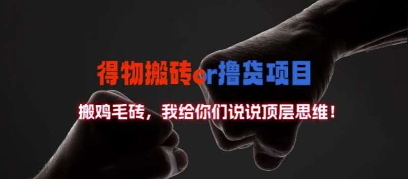 得物搬砖撸货项目?掰下数据，我给你们说说顶层思维【揭秘】-靠谱项目库