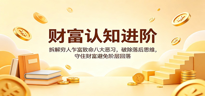 财富认知进阶：拆解穷人乍富致命八大恶习，破除落后思维，守住财富避免阶层回落-靠谱项目库