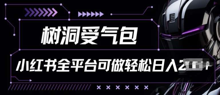 小红书等全平台树洞受气包项目，轻松日入一两张【揭秘】-靠谱项目库