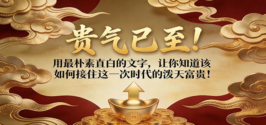 付费文章：贵气已至！用最朴素直白的文字，让你知道该如何接住这一次时代的泼天富贵！-靠谱项目库