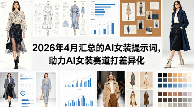 2026年4月汇总的AI女装提示词，助力AI女装赛道打差异化-靠谱项目库