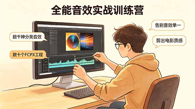 （18287期）全能音效实战训练营：数千种分类音效+数十个FCPX工程，告别音效单一，剪出电影质感-靠谱项目库